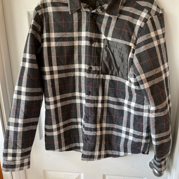 Boohoo Man Work Jacket Men’s Size Medium Plaid Button Up Outdoor - Picture 5 of 12